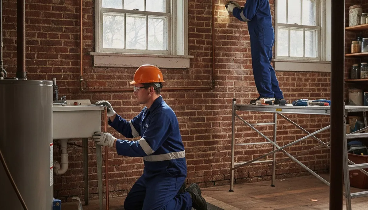 Plumber providing repair service in Cherry Hill, NJ for a local plumbing business
