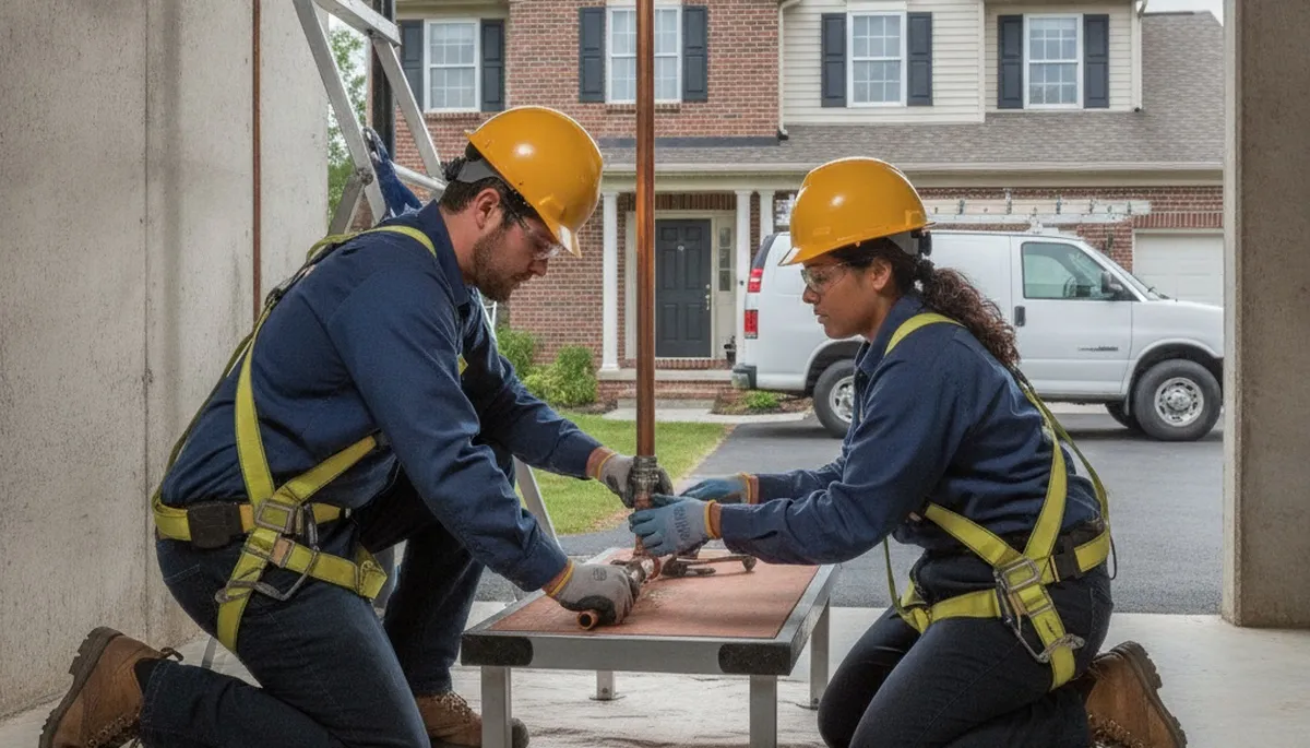 Plumber repairing a sink in Cherry Hill, NJ for plumbing repair services