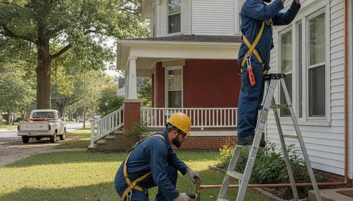 Cherry Hill, NJ plumber repairing a leak for residential plumbing service