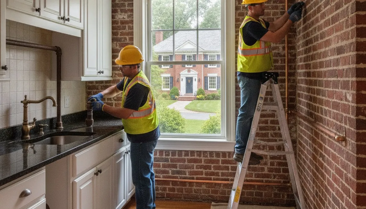 Cherry Hill, NJ plumber repairing a residential pipe for plumbing service