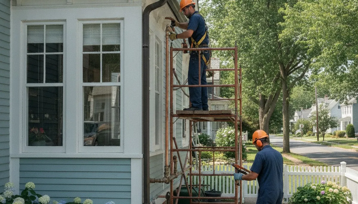 Plumbing repair technician serving Cherry Hill, NJ for residential pipe and leak repairs