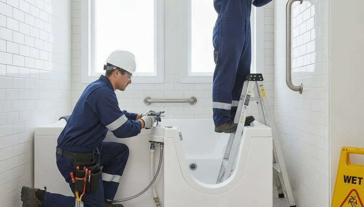 Walk-in tub installation for Cherry Hill, NJ homes by a professional plumber